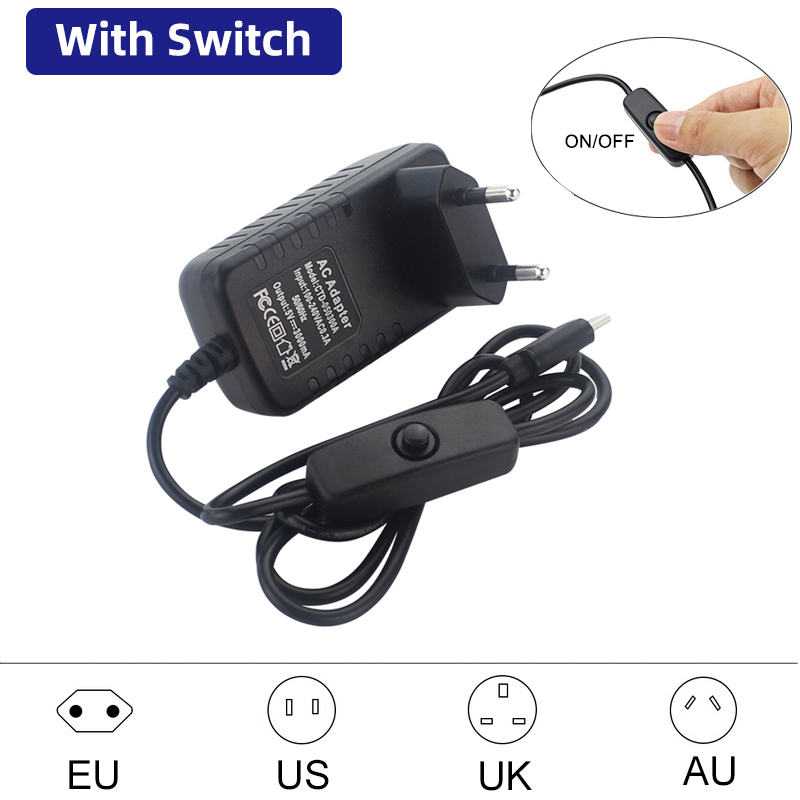 5V 3A Raspberry Pi 4 Power Sup - Pi Power Supply ulasan dan harga