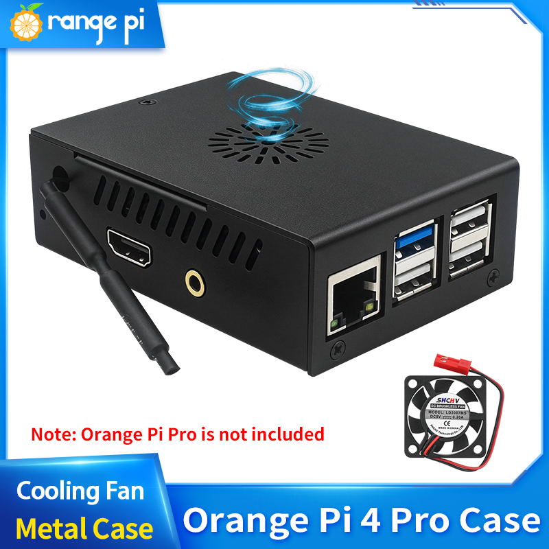 Orange Pi 4 Pro Metal Case Bla - Pi Power Supply ulasan dan harga