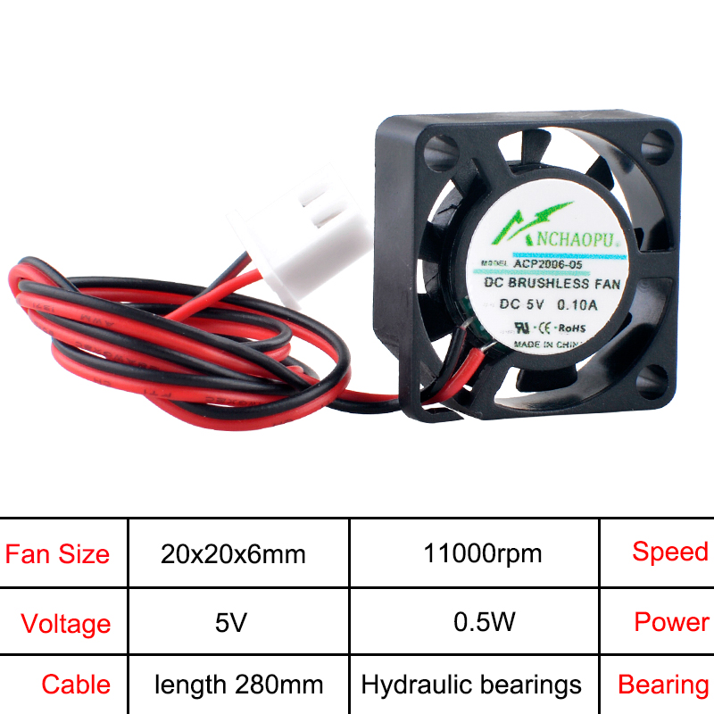 ANCHAOPU ACP2006 2cm 20mm Fan  - Pi Power Supply ulasan dan harga