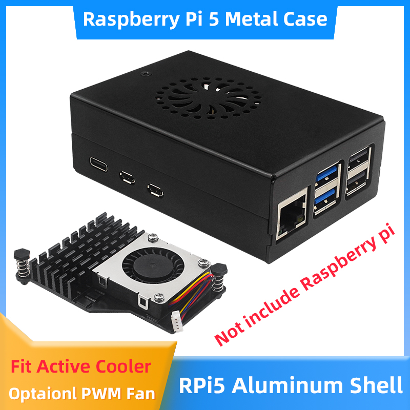 Raspberry Pi 5 Aluminum Alloy  - Pi 5 Case ulasan dan harga