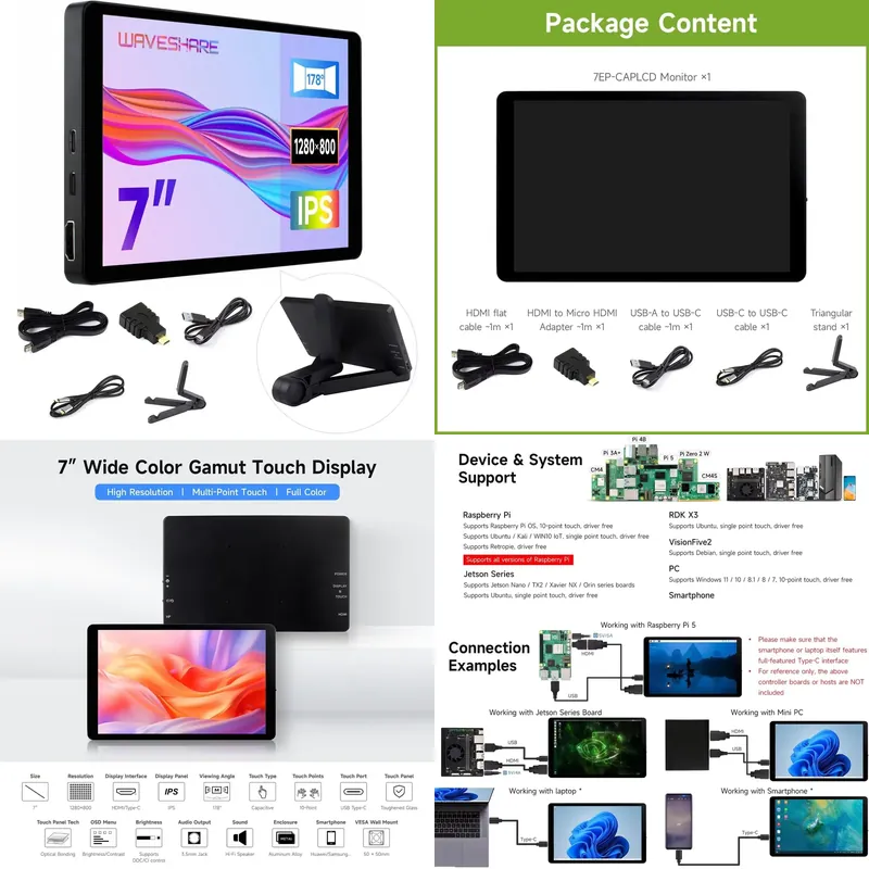 for Aismartlink Waveshare 7 In - Raspberry Pi ulasan dan harga