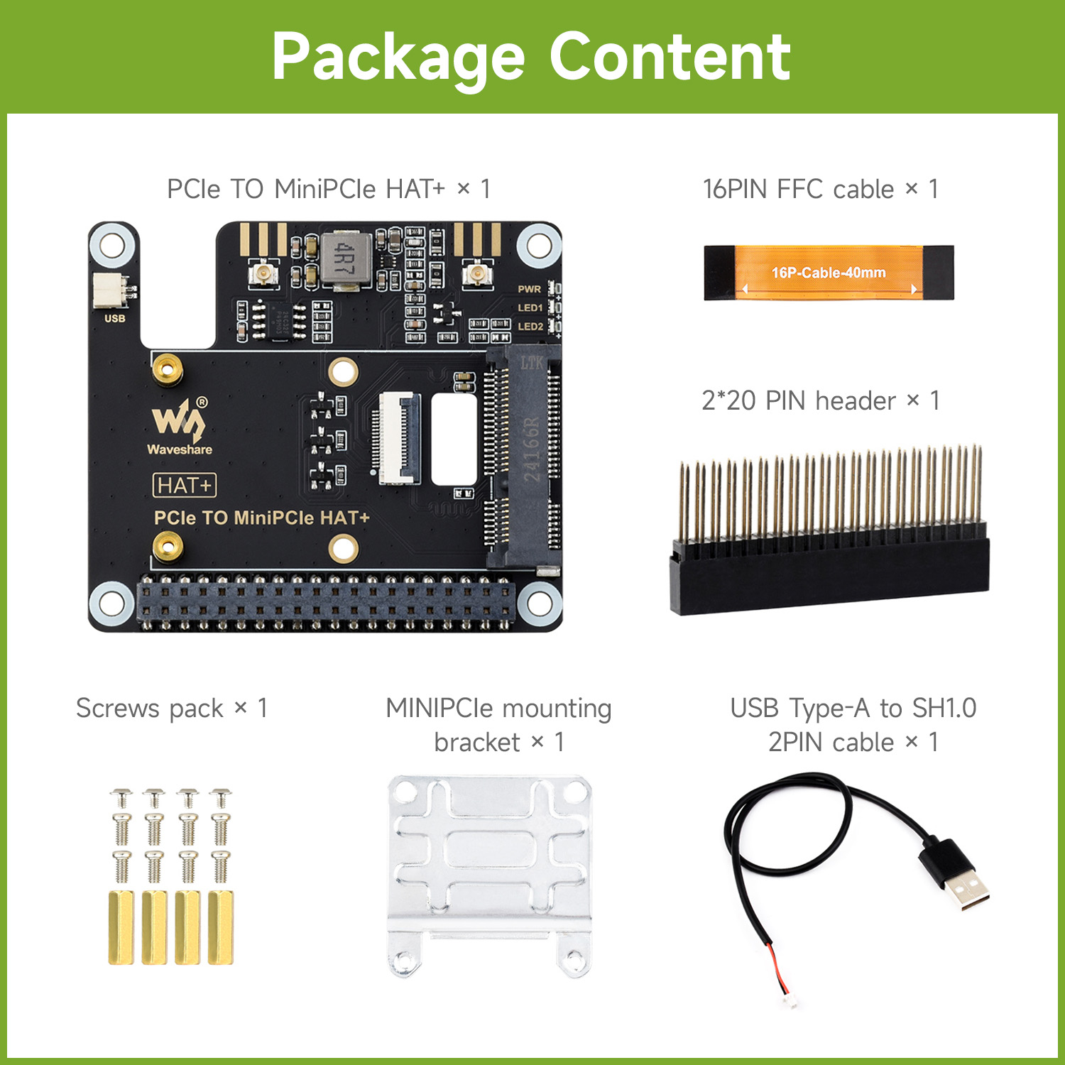 Waveshare PCIe TO MiniPCIe Ada - Raspberry Pi 5 ulasan dan harga